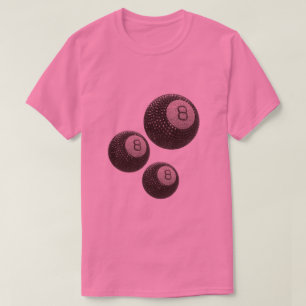 Lucky Disco 8 PINK, Lucky 8 disco Ball, Snooker T-Shirt