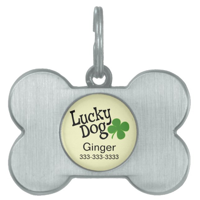 Lucky Dog customisable tag (Front)