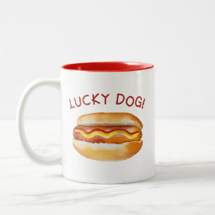 Lucky Dog Hot Dog Mug for BBQ & Summer Cookouts