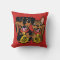 Lucky Dogs - Min Pin Art Illustration Throw Pillow