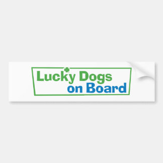"Lucky Dogs On Board" Bumper Sticker