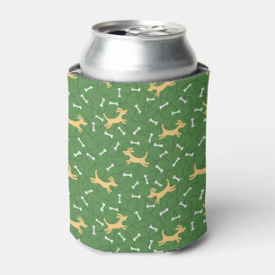 lucky dogs with bones background can cooler