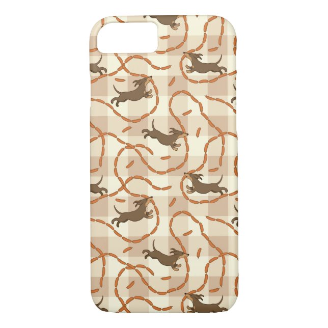 lucky dogs with sausages background Case-Mate iPhone case (Back)