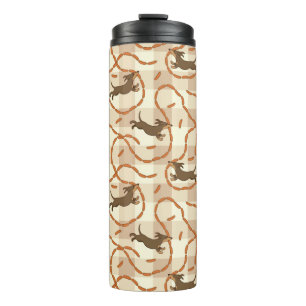 lucky dogs with sausages background thermal tumbler