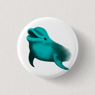 Lucky Dolphin 3 Cm Round Badge