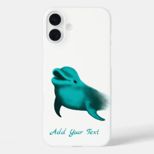 Lucky Dolphin - Add Your Text iPhone 16 Plus Case