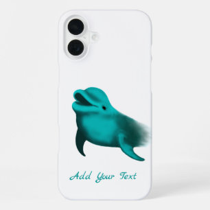 Lucky Dolphin - Add Your Text iPhone 16 Plus Case