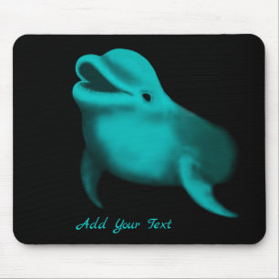 Lucky Dolphin - Add Your Text Mouse Mat