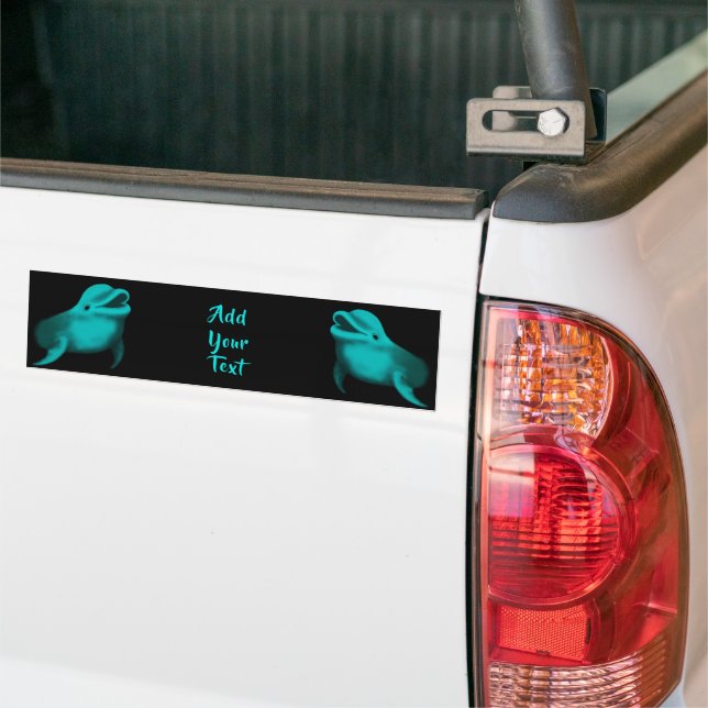 Lucky Dolphin Bumper Sticker (On Truck)