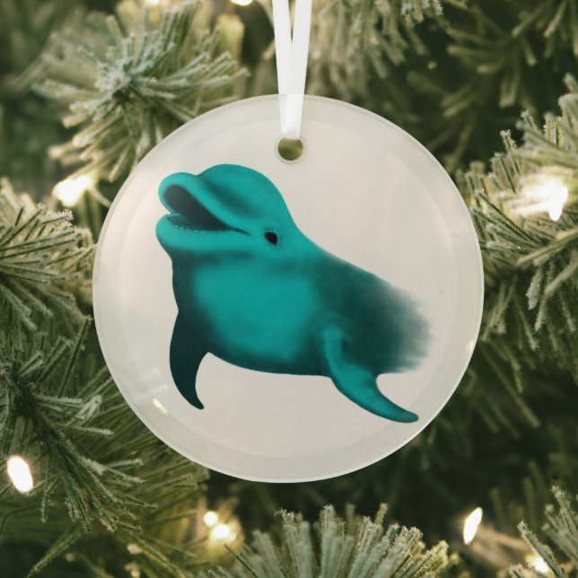 Lucky Dolphin Glass Tree Decoration (Insitu)