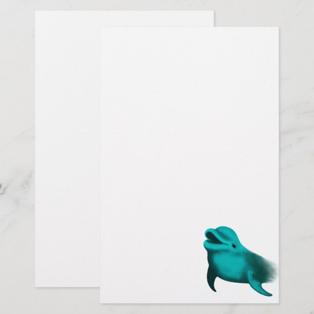Lucky Dolphin Stationery (Front/Back)