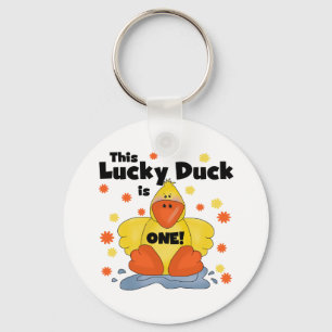 Lucky Duck 1st Birthday T-shirts and Gifts Key Ring
