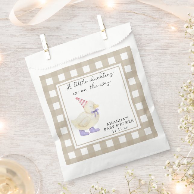 Lucky Duck baby shower Favour Bags (Clipped)