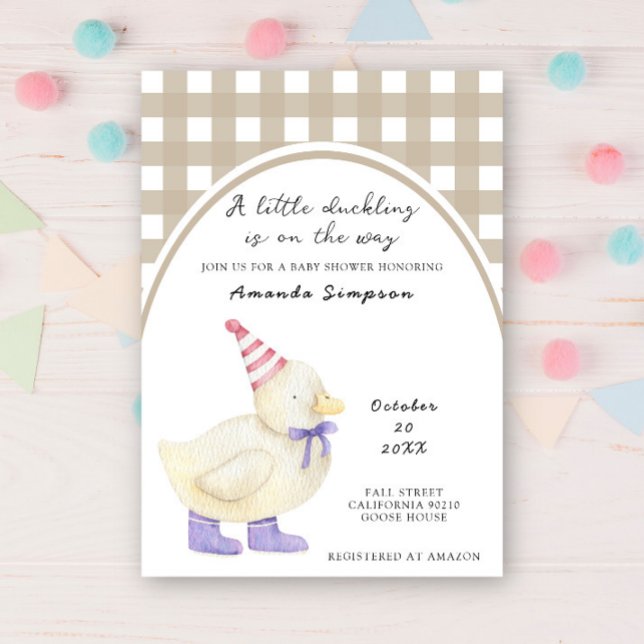 Lucky Duck Baby Shower Invitation (Creator Uploaded)