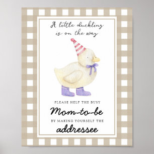 Lucky duck - Help the Busy Mum-to-Be Poster