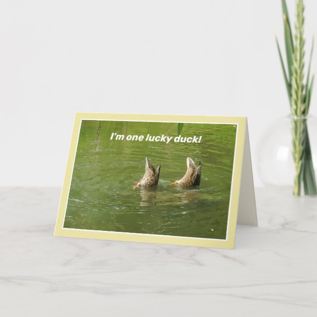 Lucky Duck Valentine Card (Front)