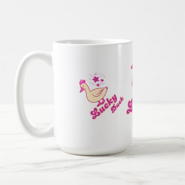 Lucky Duck women T-shirt Modern Design Coffee Mug (Left)