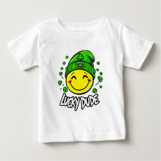 Lucky Dude Smile Face St. Patrick’s Day Baby T-Shirt