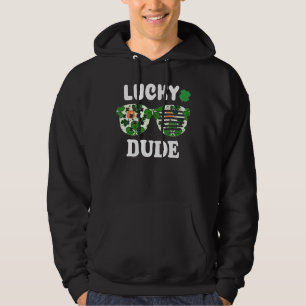 Lucky Dude St Patrick's Day Sunglasses With Shamro Hoodie
