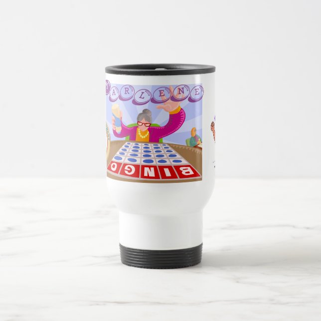 Lucky Elephant Bingo Travel Mug (Center)