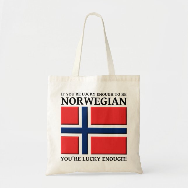 Lucky Enough To Be Norwegian Bag (Front)