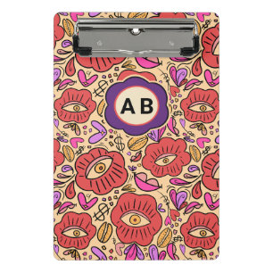 Lucky Eye Floral Pattern Mini Clipboard