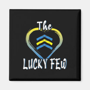 Lucky Few Heart 21 World Down Syndrome Awareness D Magnet