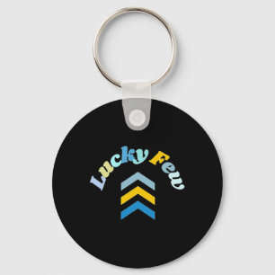 Lucky Few T21 Down Syndrome Awareness Yellow Blue Key Ring