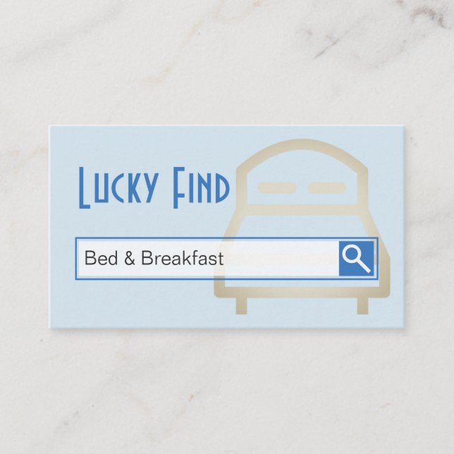 "Lucky Find" B&B Business Cards (Front)