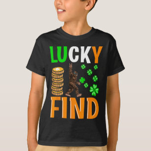Lucky Find Bigfoot Happy St Patricks Day Shirt Fun