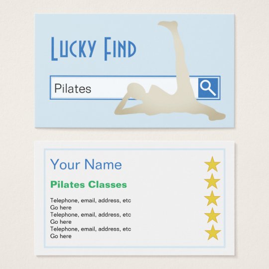 "Lucky Find" Pilates Business Cards