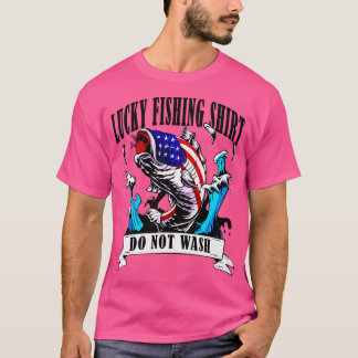 Lucky Fishing  Do No Wash Fisherman Water Sports T-Shirt