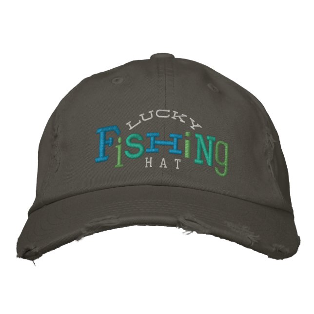 Lucky Fishing Embroidery Hat (Front)