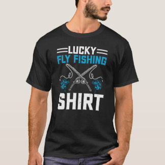 Lucky fishing shirt funny humour t-shirt