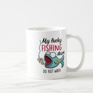 Lucky Fishing-shirt Youth Kids Womens Boys Mens Fu Coffee Mug