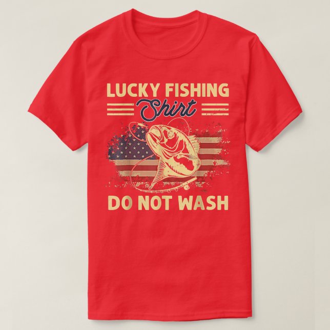 Lucky FishingDo Not Wash Usa Flag Tuna Fishing 235 T-Shirt (Design Front)