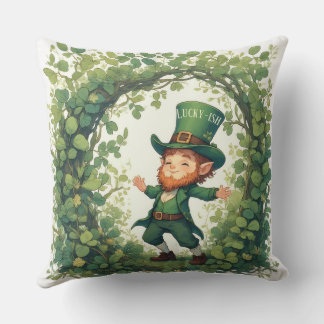 Lucky Forest Woodland Magical Leprechaun Nursery Cushion
