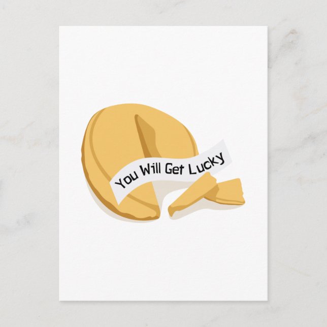 Lucky Fortune Cookie Postcard (Front)