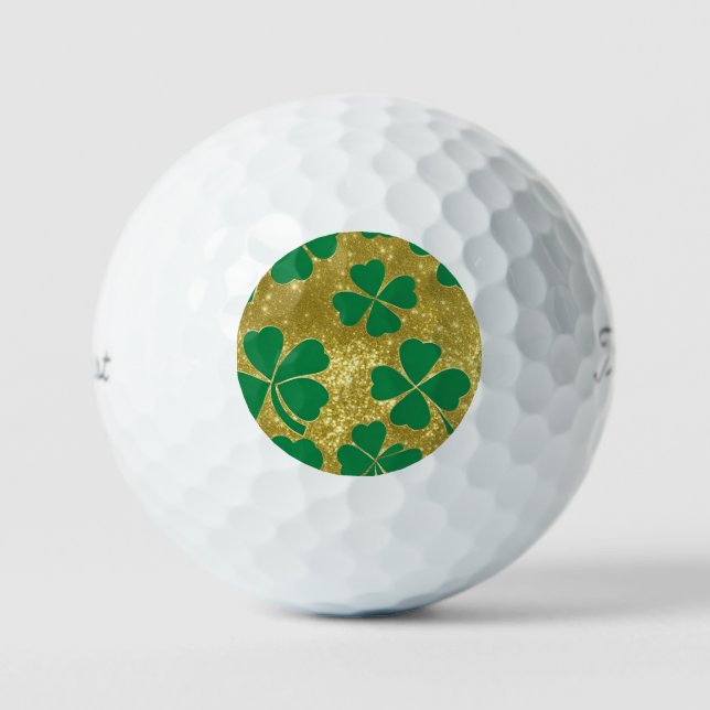 Lucky Four Leaf Clover Golf Balls (Front)