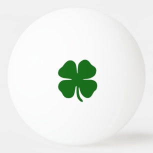 Lucky Four Leaf Clover Green Minimalist Irish Ping Pong Ball