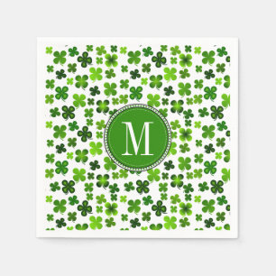 Lucky Four Leaf Clover Irish Saint Patrick's Day  Napkin