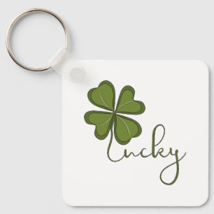 Lucky Four Leaf Clover Key Ring