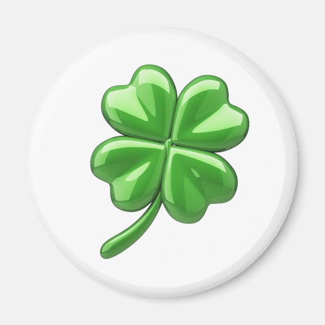 Lucky four leaf clover magnet (Front)