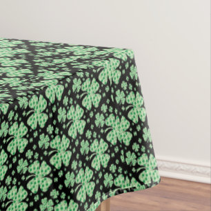Lucky Four Leaf Clover Pattern Irish St. Patrick Tablecloth