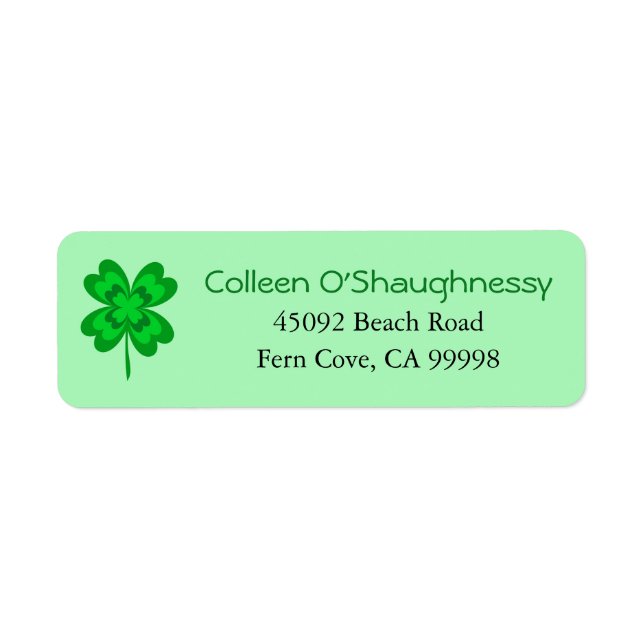 Lucky Four Leaf Clover St. Patrick's Day Shamrock (Front)