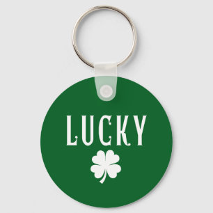 Lucky Four Leaf Clover St Patrick's  Key Ring