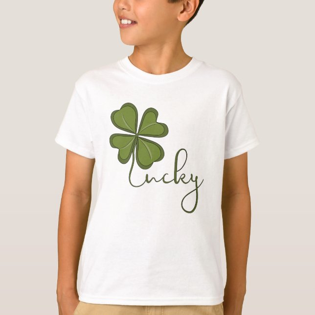 Lucky Four Leaf Clover T-Shirt (Front)