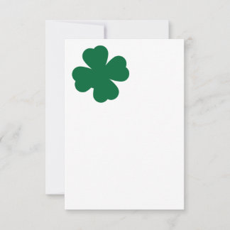 Lucky Four Leaf Clover Thank You Card