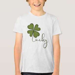 Lucky Four Leaf Clover Tri-Blend Shirt