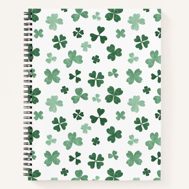 Lucky Four-Leaf Pattern Notebook (Front)